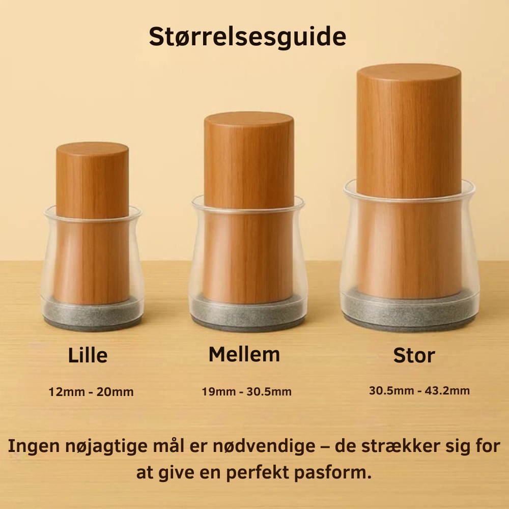 ChairSocks™ | Usynlige, fleksible sokker til stoleben – beskyt dine gulve mod ridser