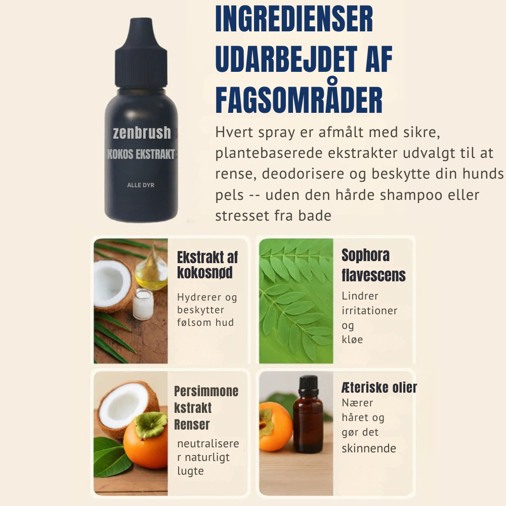 ZenBrush™ | Rolig og skånsom pelspleje uden badestress
