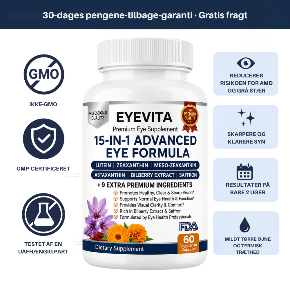 EyeVita™ | Daglig næringsstøtte til klart og komfortabelt syn