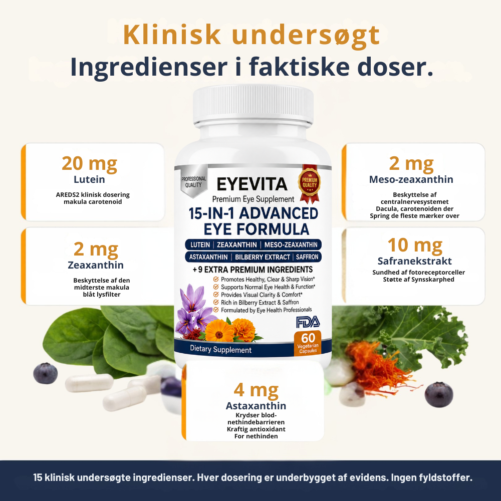 EyeVita™ | Daglig næringsstøtte til klart og komfortabelt syn