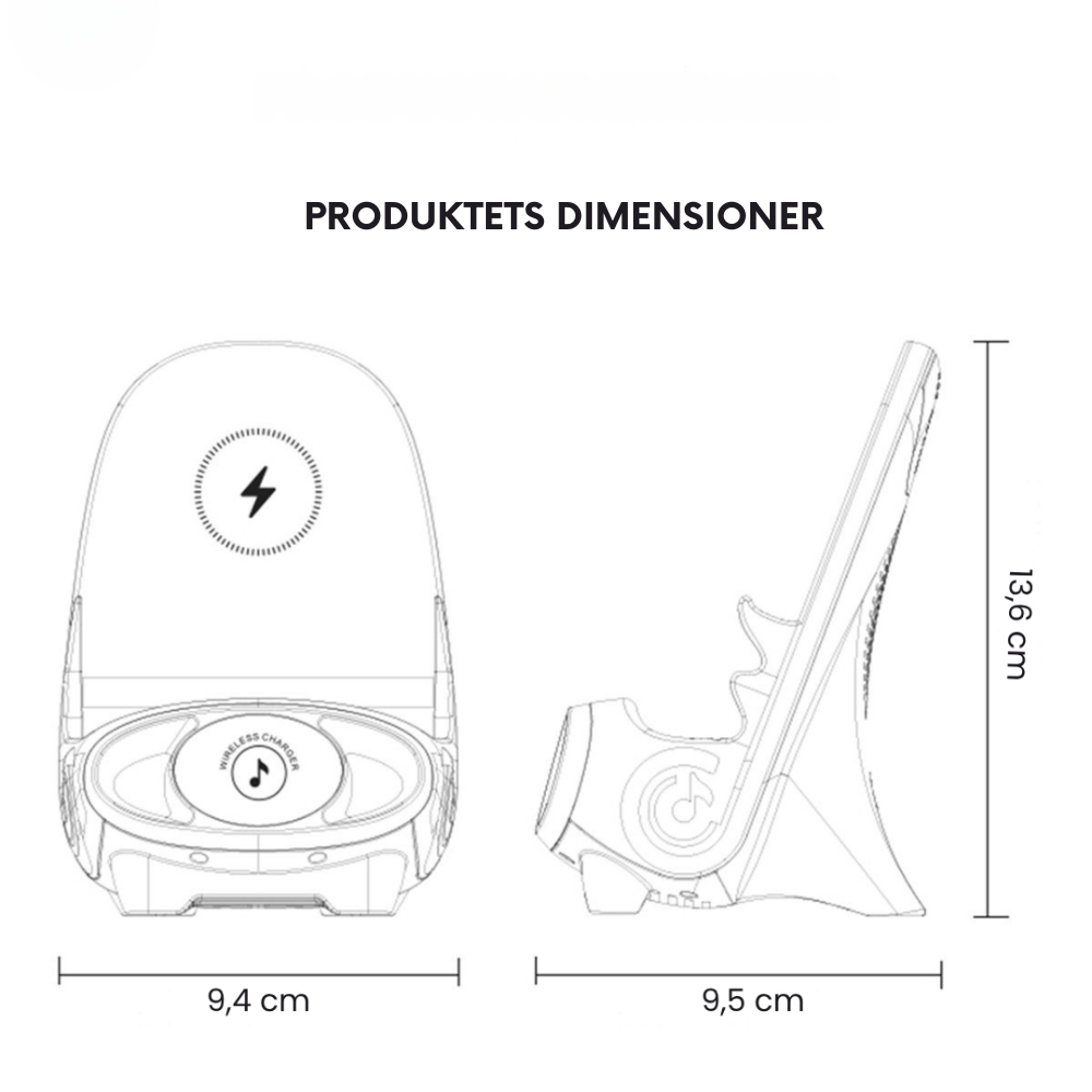 WirelessLounge™ | Smart Mini-Stol til Opladning og Underholdning