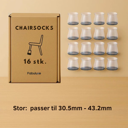 ChairSocks™ | Usynlige, fleksible sokker til stoleben – beskyt dine gulve mod ridser