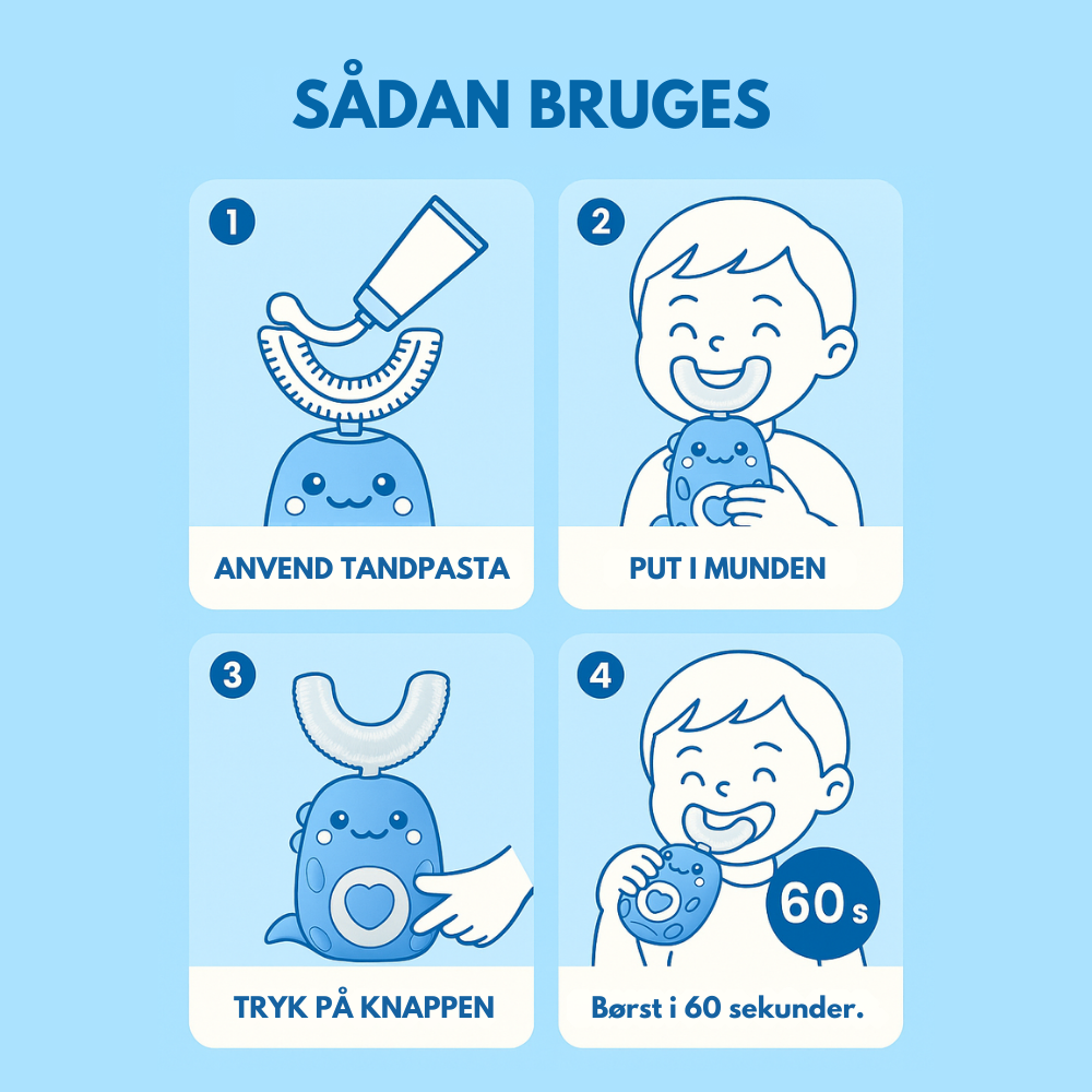 KiddoBrush™ | Slut med tandbørstnings-kampe derhjemme