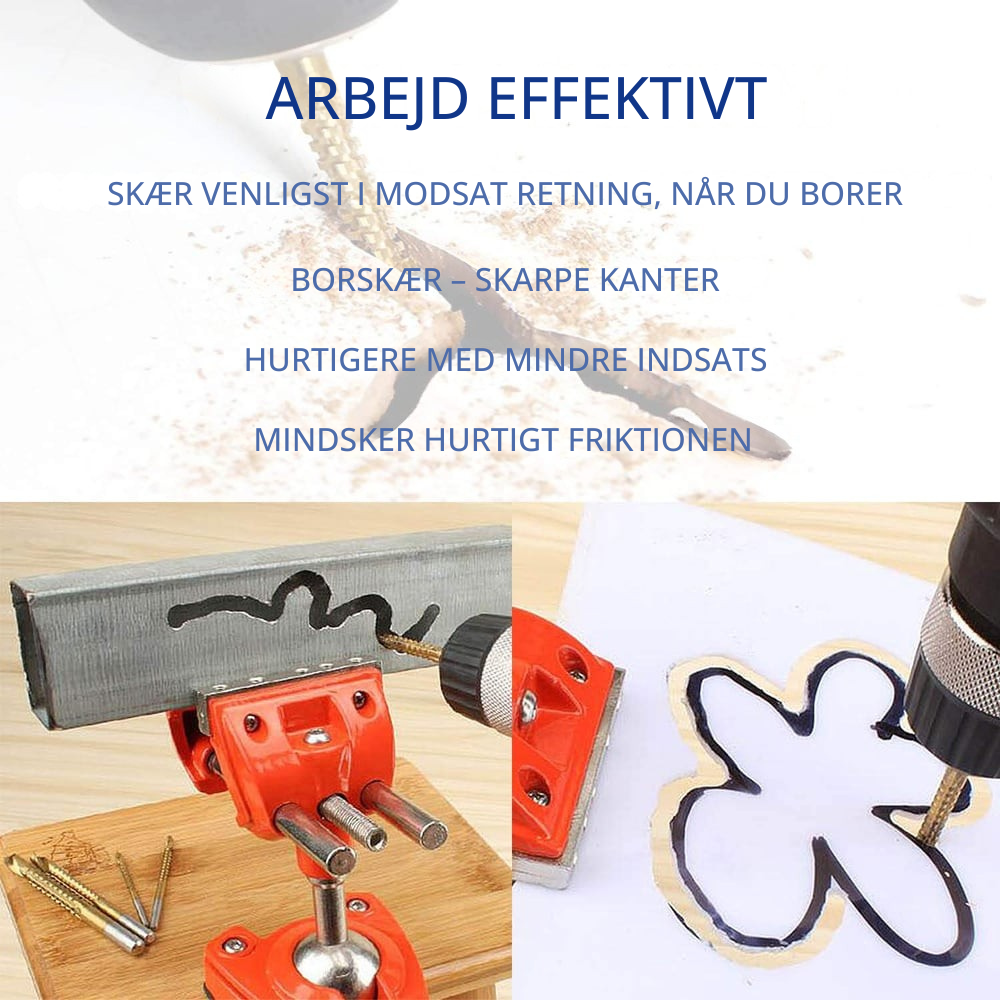 DrillCut™ | Bor hullet og form åbningen sidelæns