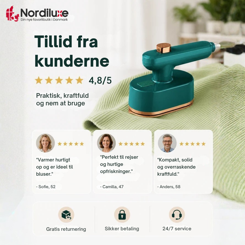 IronGo™ | Kompakt dampstrygejern til hurtige krøllefri touch-ups