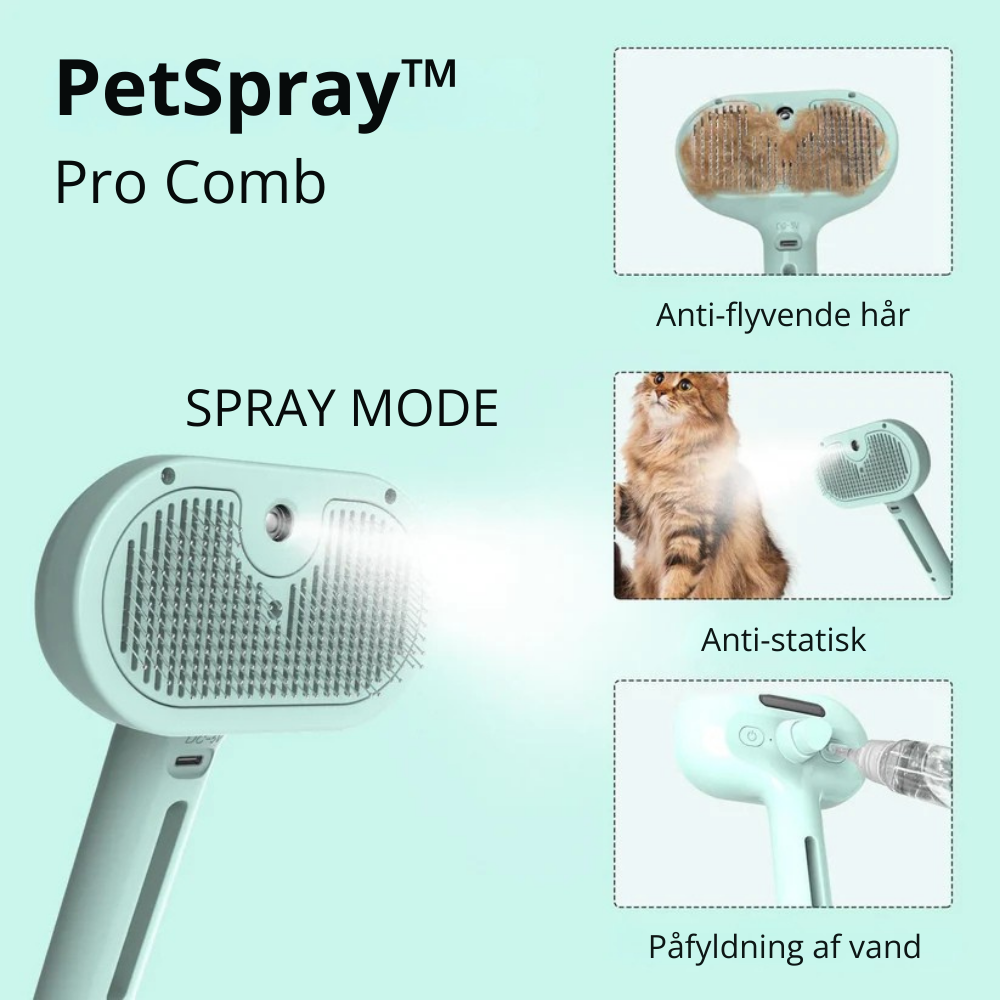PetSpray™ Pro Comb | Professionel børste til kæledyr