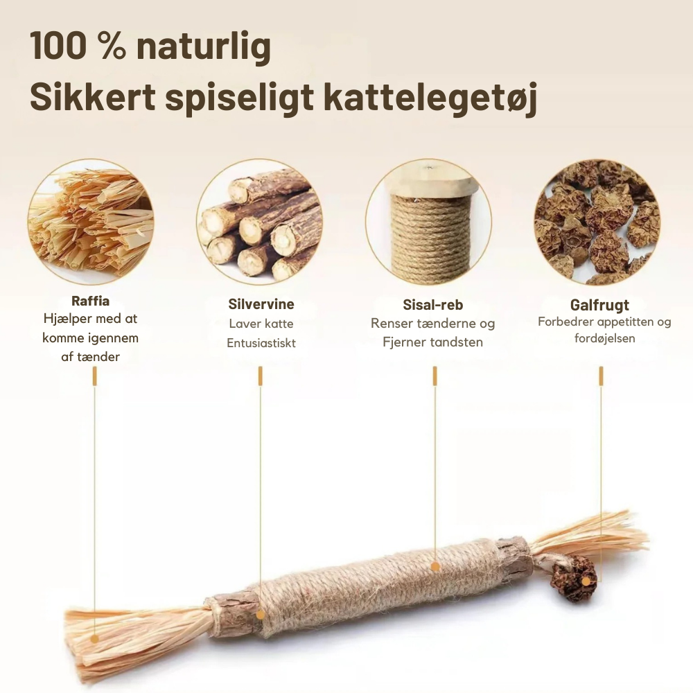TidyTeeth™ | Naturlig Silvervine Stick tyggelegetøj til katte
