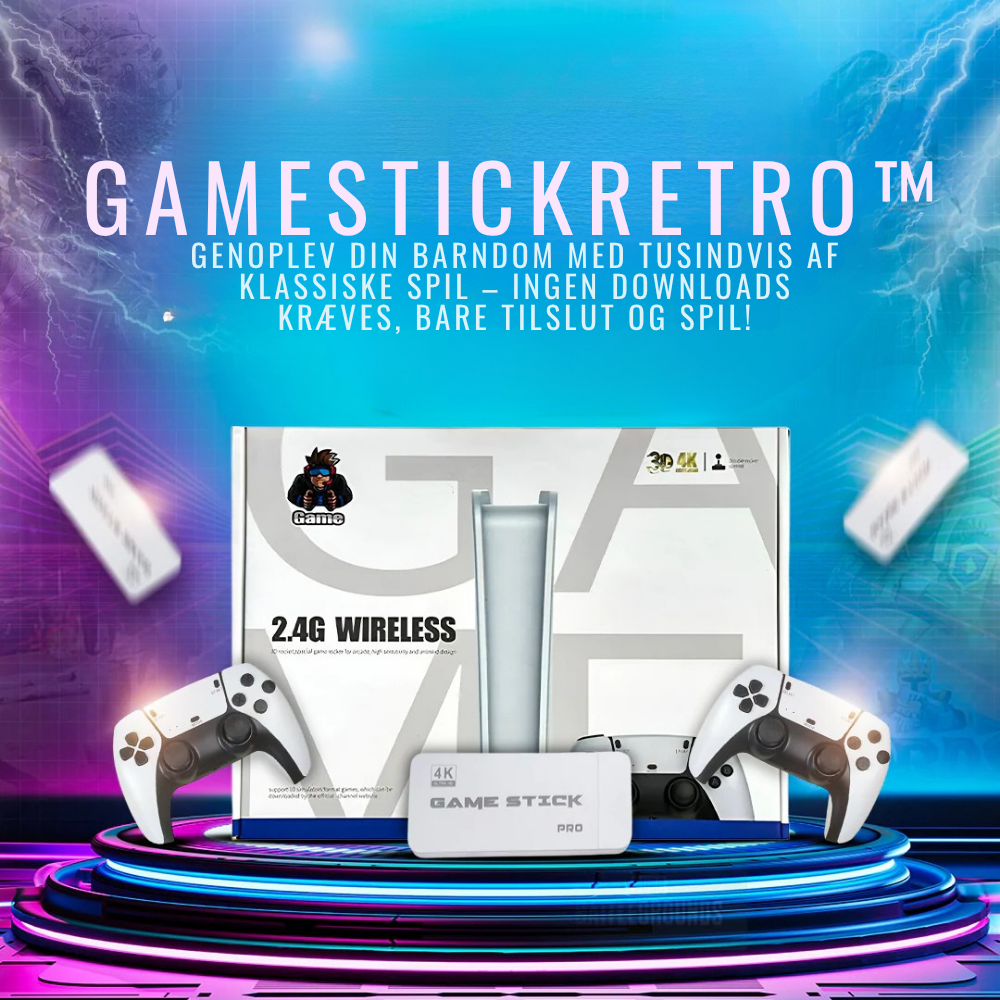 GameStickRetro™ | Genoplev din barndom med 20.000+ klassiske spil på ét sted