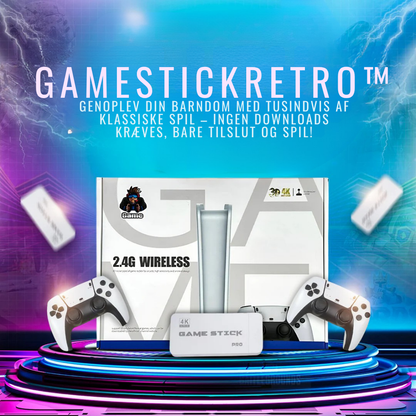 GameStickRetro™ | Genoplev din barndom med 20.000+ klassiske spil på ét sted