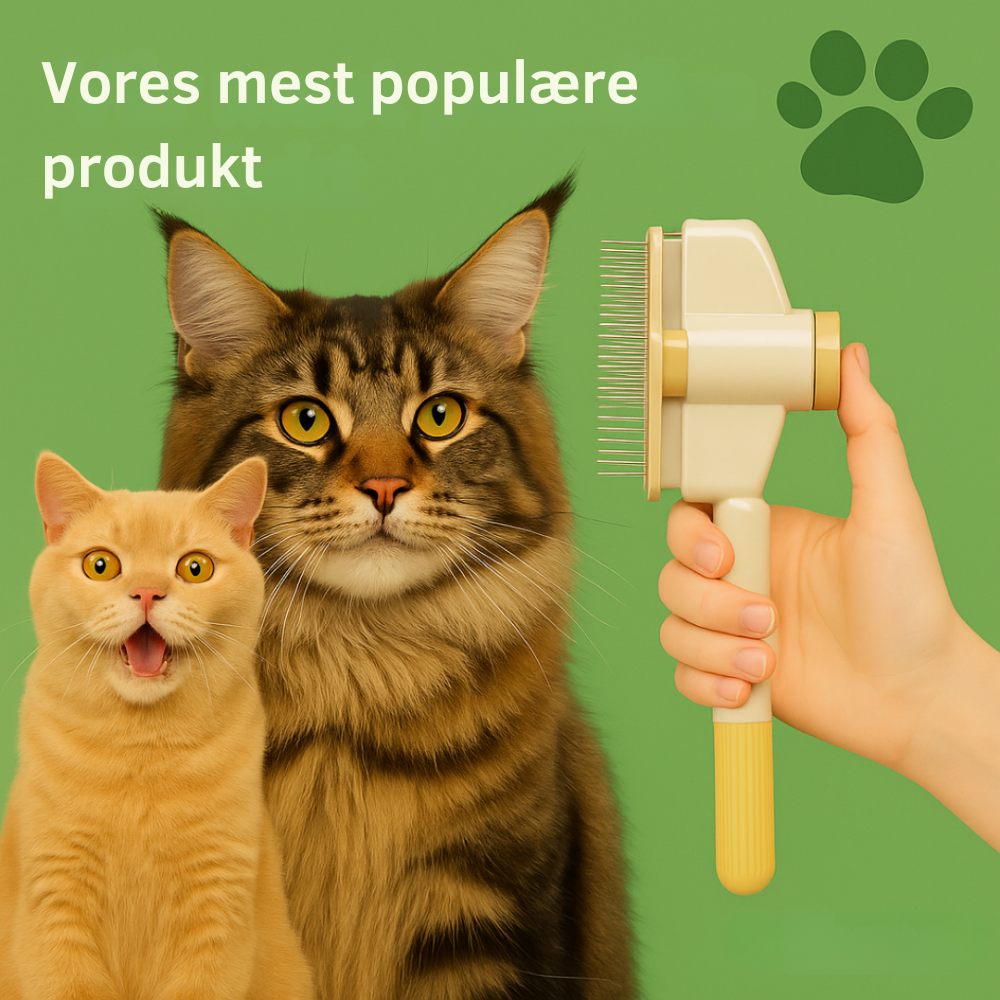FurSweep™ | Effektiv kattebørste mod fældning og lopper
