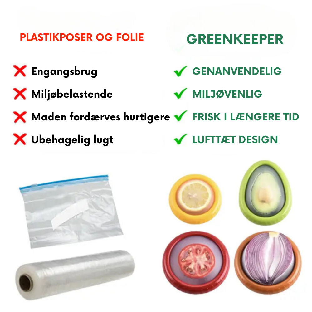 GreenKeeper™ | Frugt- og grøntsagsbeholdere med silikoneforsegling