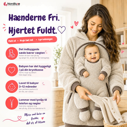 CozyCarry™ | Én varm jakke til jer begge