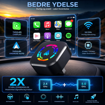 DriveLink Pro™ | Trådløs CarPlay uden kabel hver tur