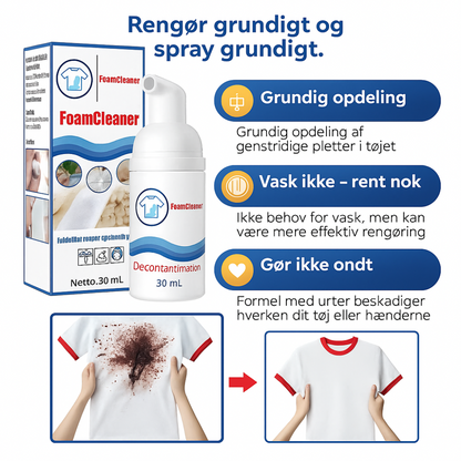 FoamCleaner™ | Hurtig pletfjerner uden vand og skrubning!