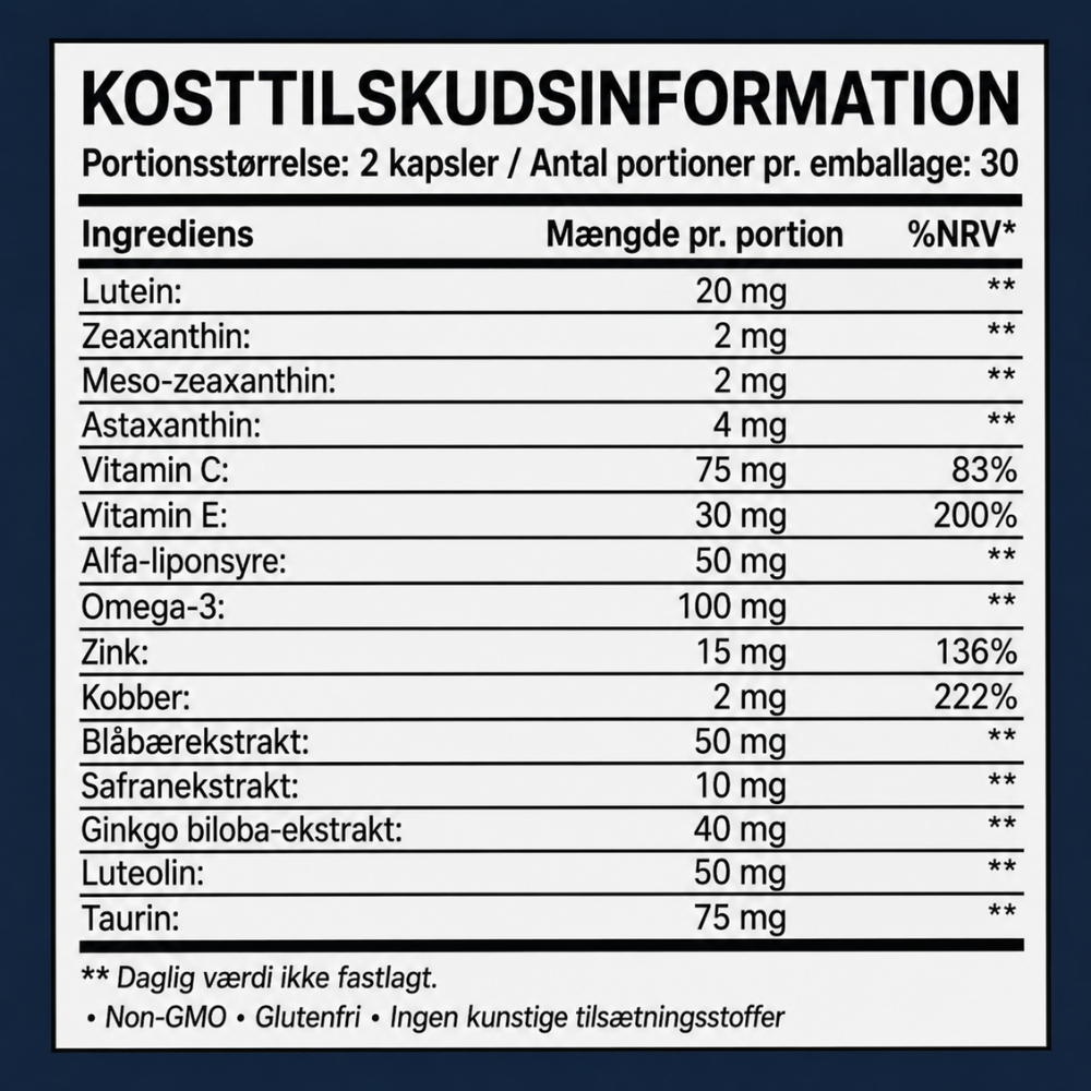 EyeVita™ | Daglig næringsstøtte til klart og komfortabelt syn