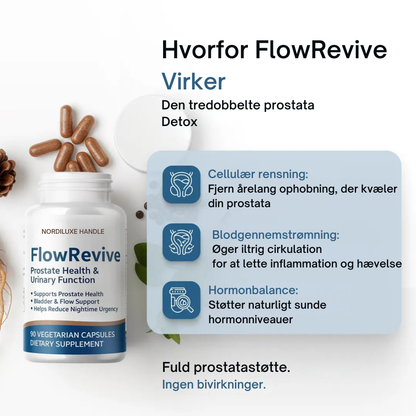 FlowRevive™ | Støt et sundt urinflow og færre natlige toiletbesøg