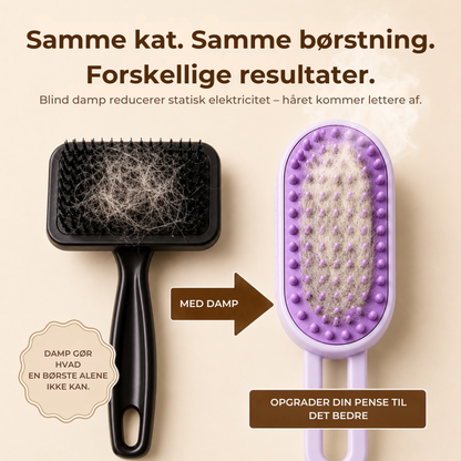 SteamBrush™ | Stop hårene, før de ender overalt i hjemmet