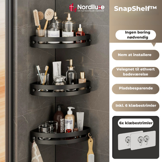 SnapShelf™ | Få orden på badeværelset på få sekunder