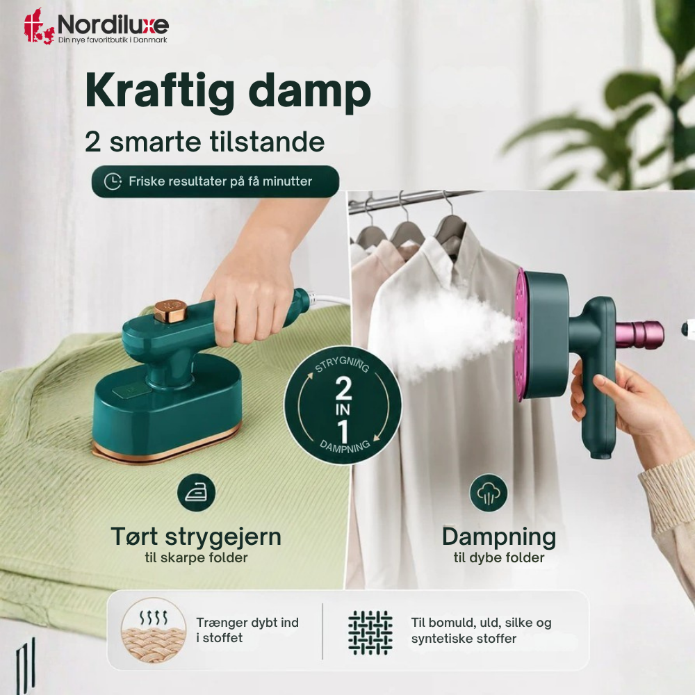 IronGo™ | Kompakt dampstrygejern til hurtige krøllefri touch-ups