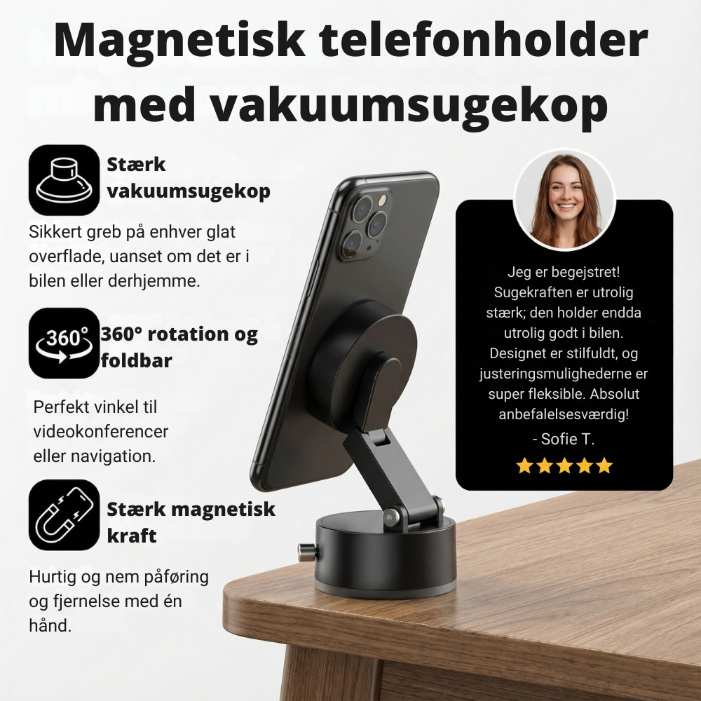 SnapMount™ | Placer din telefon sikkert uden besvær