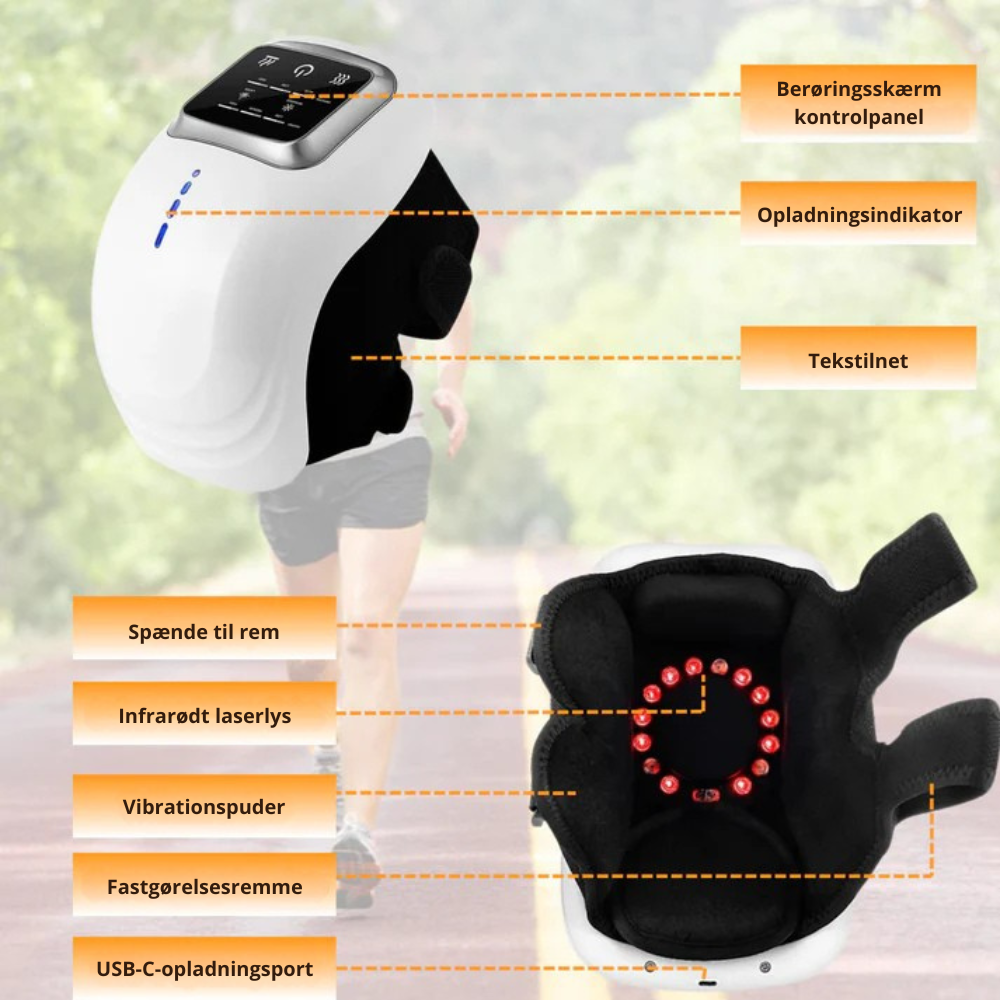 KneeRelief™ | Knæ-massageapparat til terapi med rødt lys