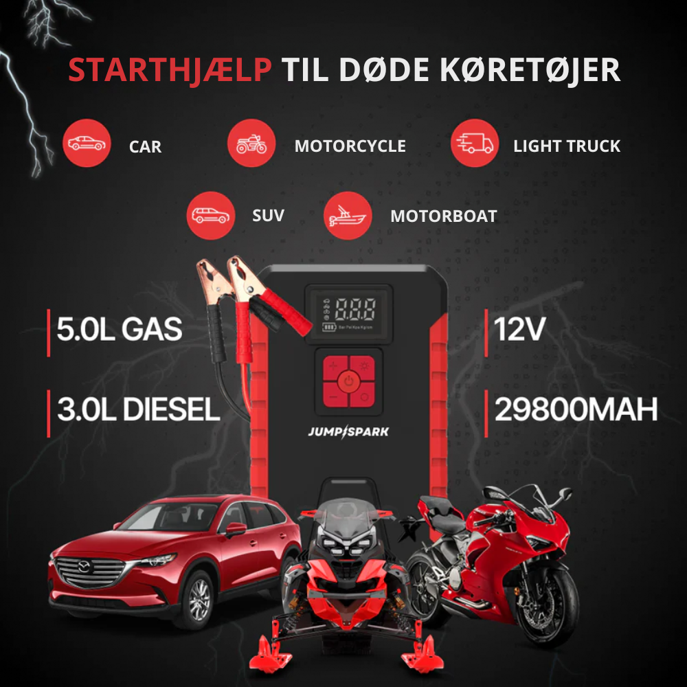 JumpSpark™ | Det Vigtigste Nødværktøj For Enhver Bilejer