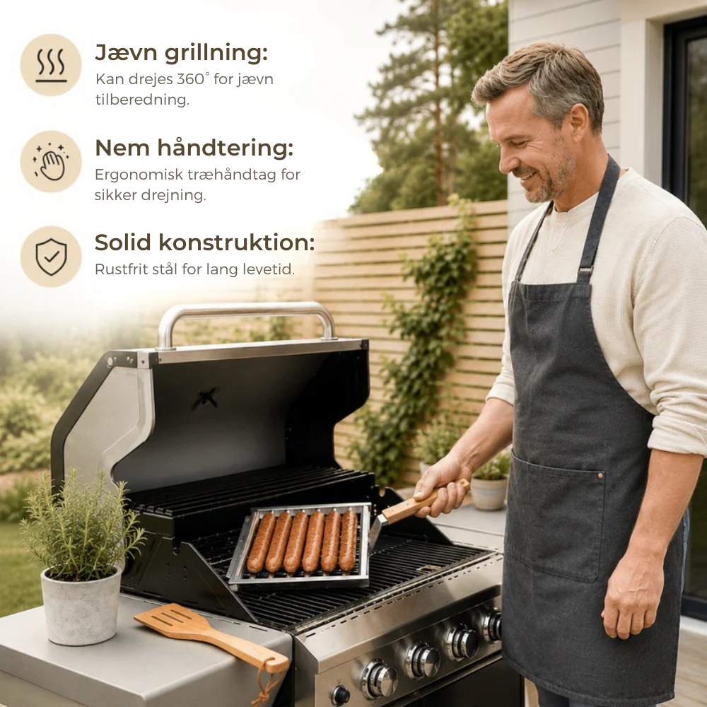 GrillGrip™ | Grill alle pølser perfekt – på én gang