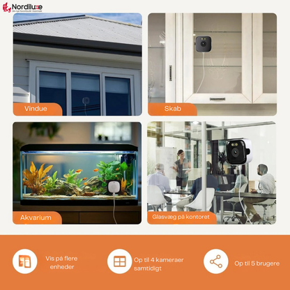 SilentWatch™ | Diskret indendørs kamera der beskytter dit hjem – uden boring