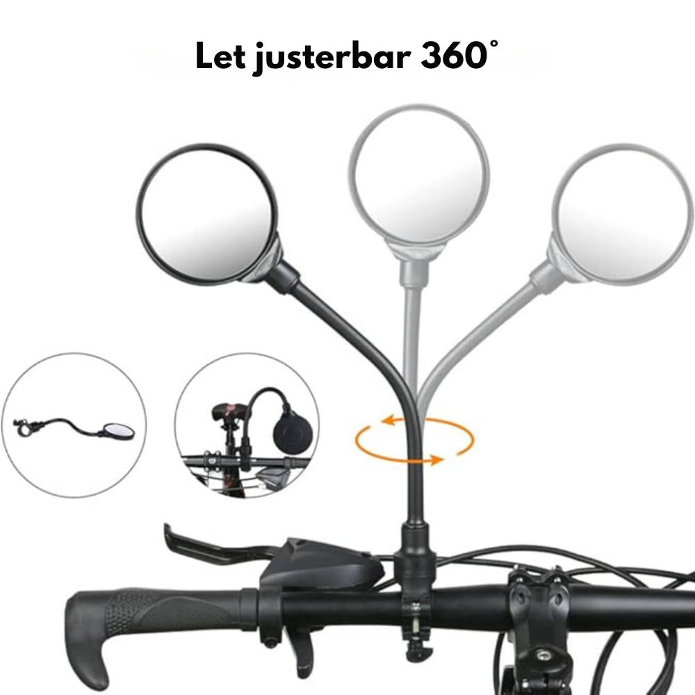 BikeMirror™ | Se hvad der sker bag dig uden at miste fokus fremad