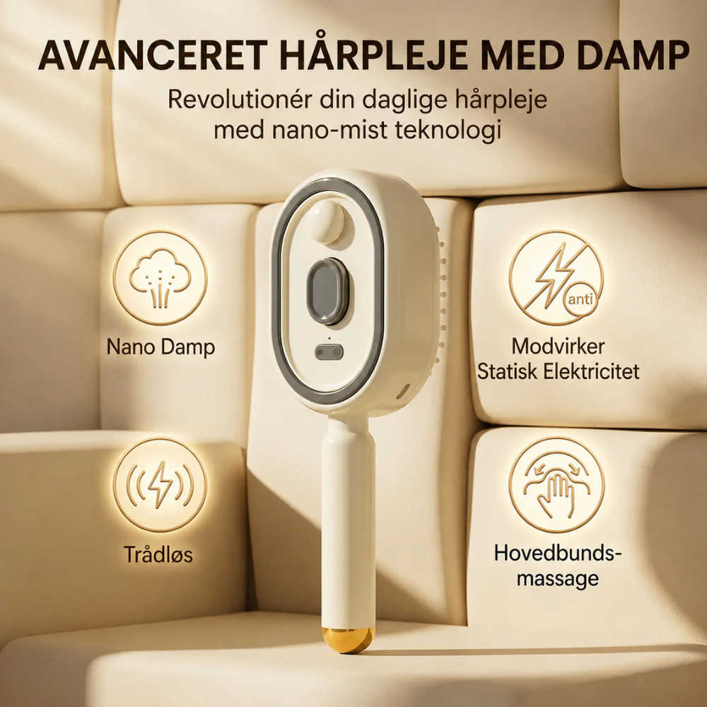 SilkBrush™ | Få glattere, mindre kruset hår – uden at trække, slide eller kæmpe med børsten