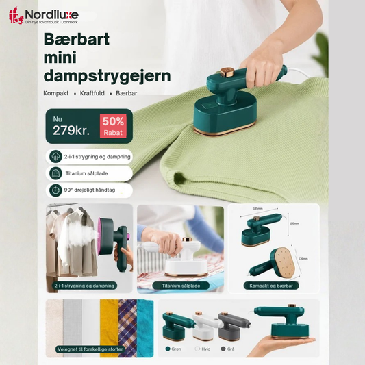 IronGo™ | Kompakt dampstrygejern til hurtige krøllefri touch-ups