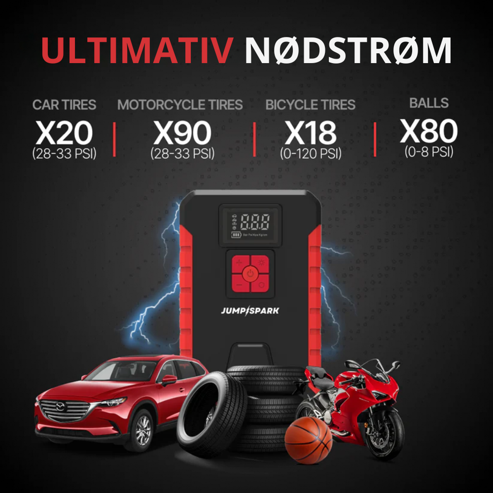 JumpSpark™ | Det Vigtigste Nødværktøj For Enhver Bilejer