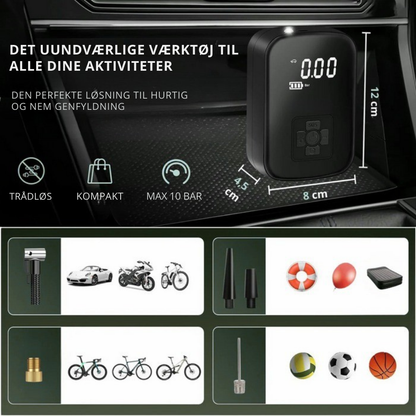 AirCharge™ Pro | Den ultimative bærbare 4-i-1-dækpumpe🚗