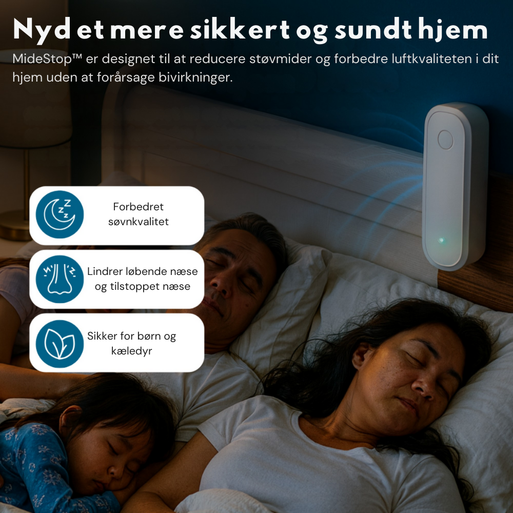 MideStop™ – Det kemikaliefri middel mod mider, der renser dit hjem