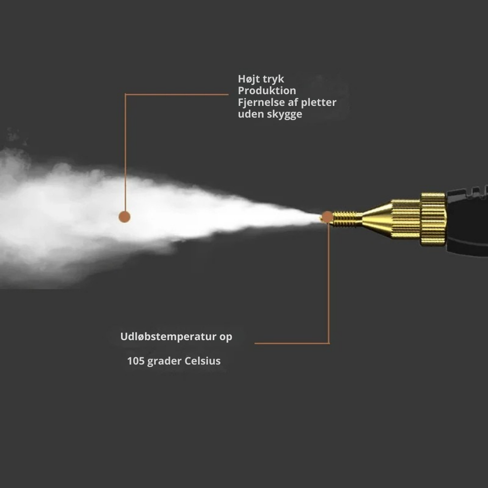 PowerSteam™ | Bærbar damprenser 3 bar, 2500W Bakteriedræbende - Den mest kraftfulde på markedet til hjemmebrug