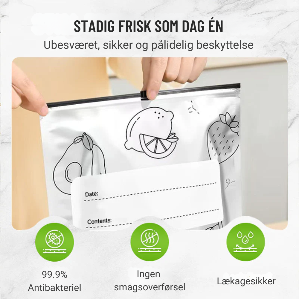 FreshSeal™ | Hold maden frisk længere med genanvendelige poser