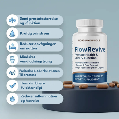FlowRevive™ | Støt et sundt urinflow og færre natlige toiletbesøg