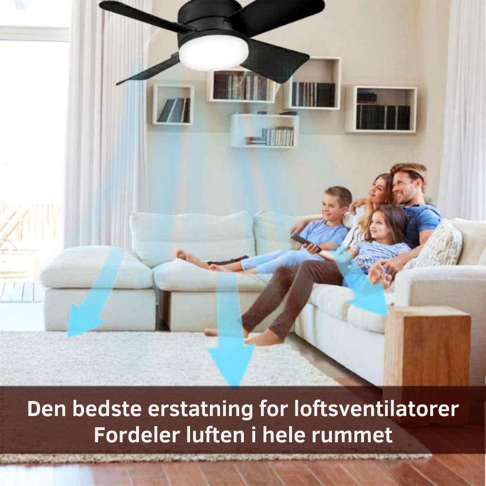 GlowFan™ Pro | Skru den i. Tryk på knappen. Sov køligere.