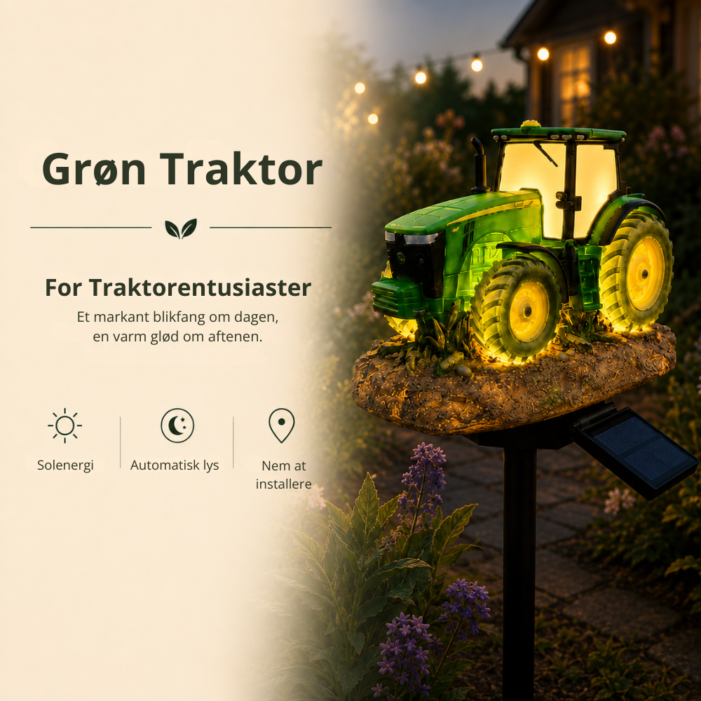 GardenGlow™ | Den lille traktor der lyser haven op