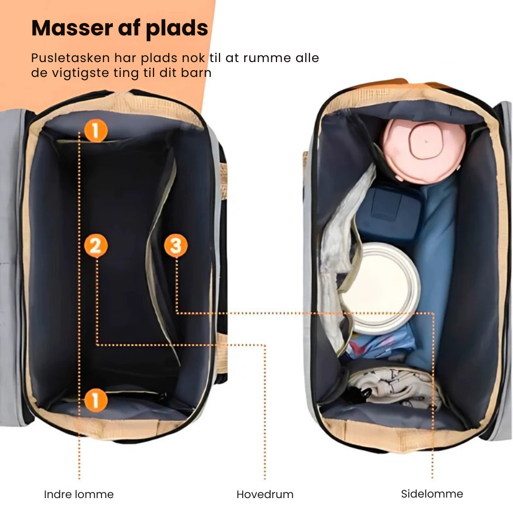 BabyBuddy™  | Fra pusletaske til barneseng i en håndevending