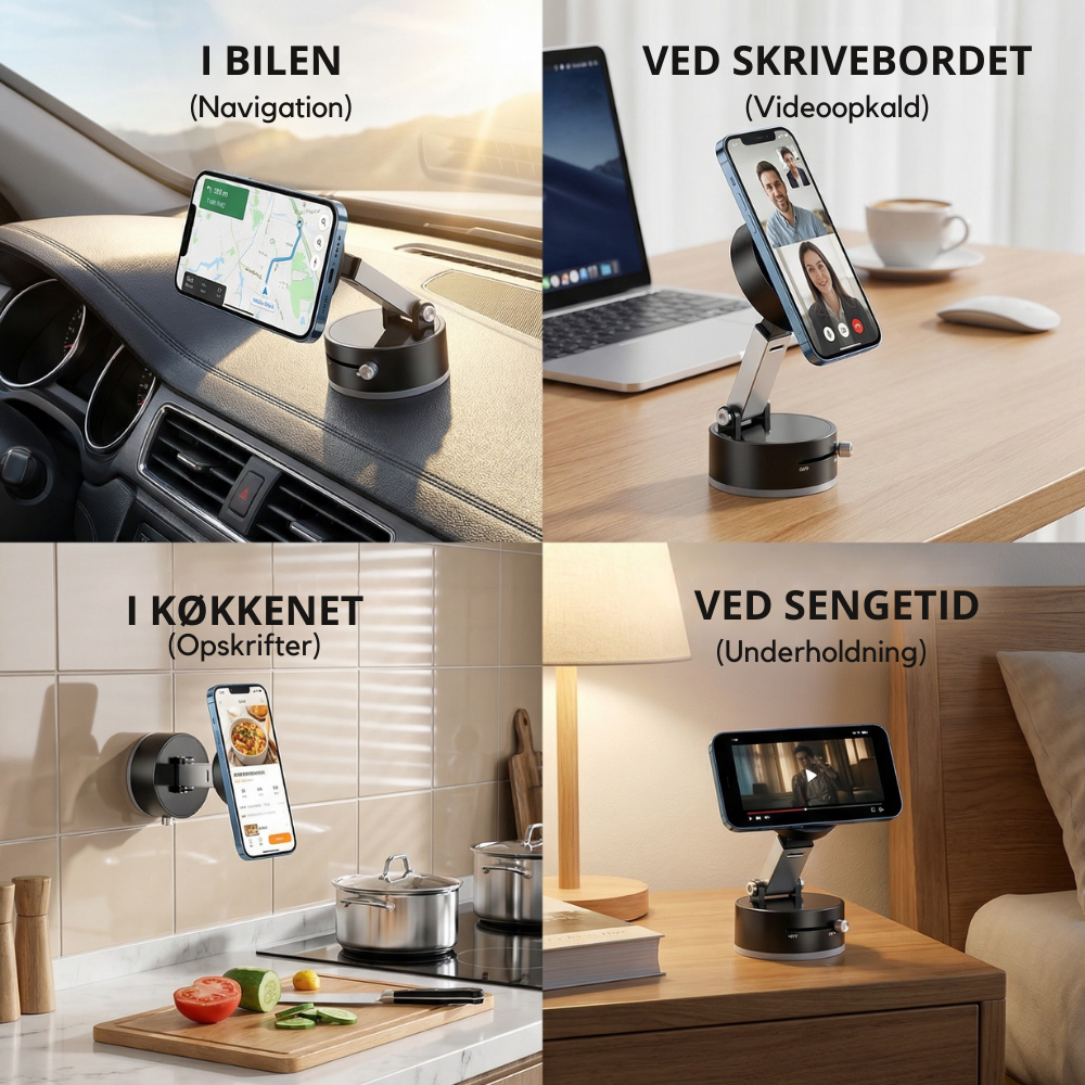 SnapMount™ | Placer din telefon sikkert uden besvær