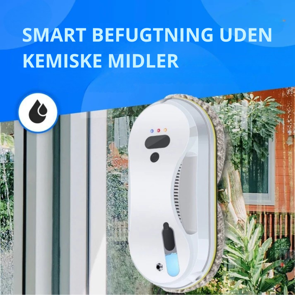 WindowSweep™ | Vinduesrobot Automatisk rengøring med sensorer og vandspray