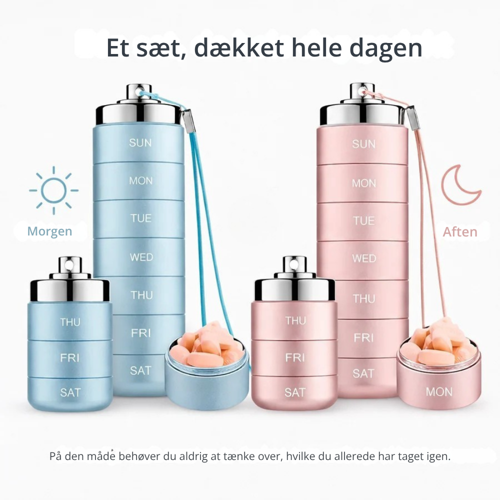 PillMate™ | Elegant ugeorganisering til medicin og kosttilskud