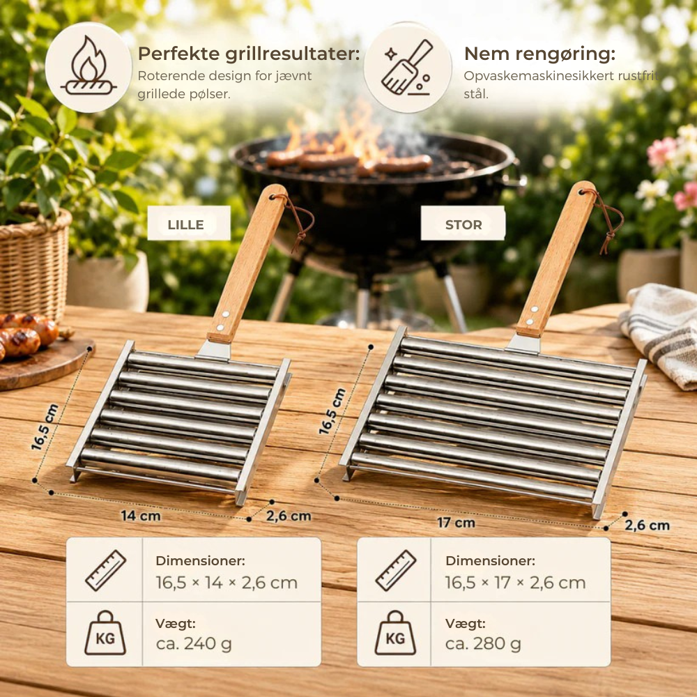 GrillGrip™ | Grill alle pølser perfekt – på én gang