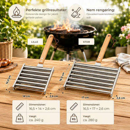 GrillGrip™ | Grill alle pølser perfekt – på én gang
