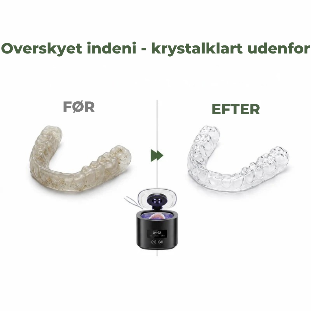 ClariSonic™ | Grundig fem minutters rengøring til din mundskinne