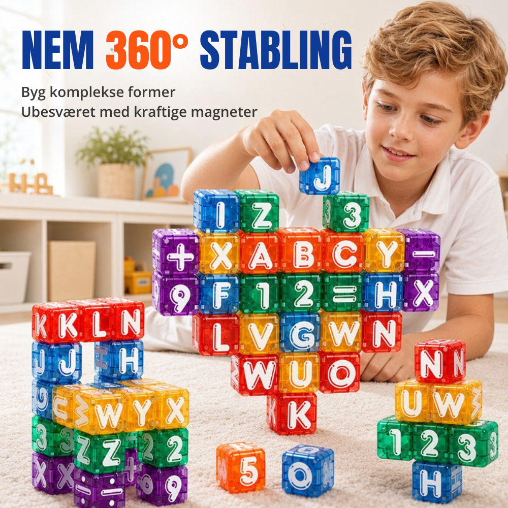 SmartBlocks™ | Magnetisk byggeleg med bogstaver tal og fantasi