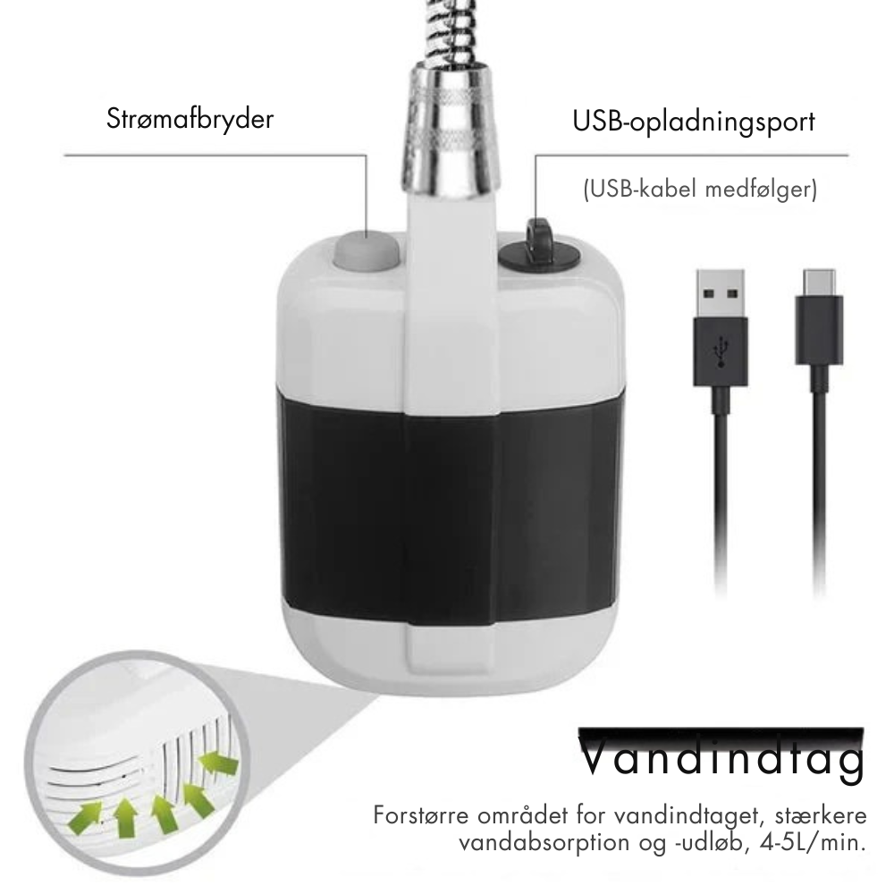 SunShower Pro™ | For nem og bekvem rengøring udendørs!