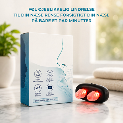 BreatheLight™ | Målrettet rødlysrutine til mere behagelig næsekomfort