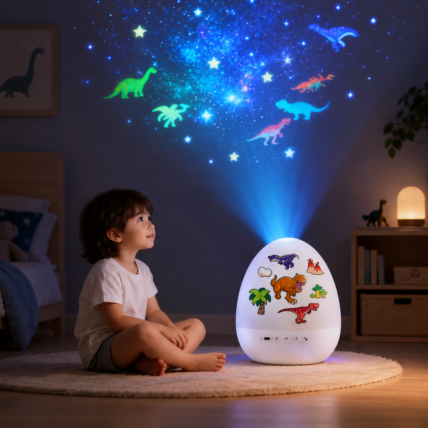 DinoGlow™ | Skærmfri dinosaurmagi til rolige og hyggelige aftener